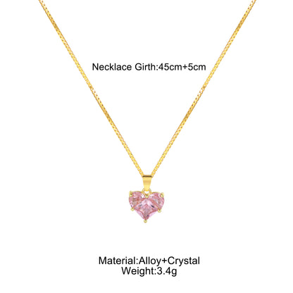 Collar de cristal rosa 