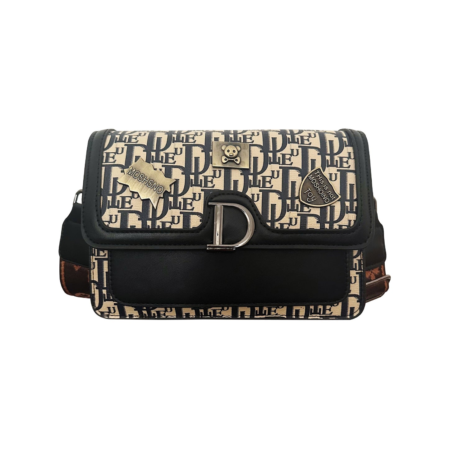 Premium texture printed small square bag