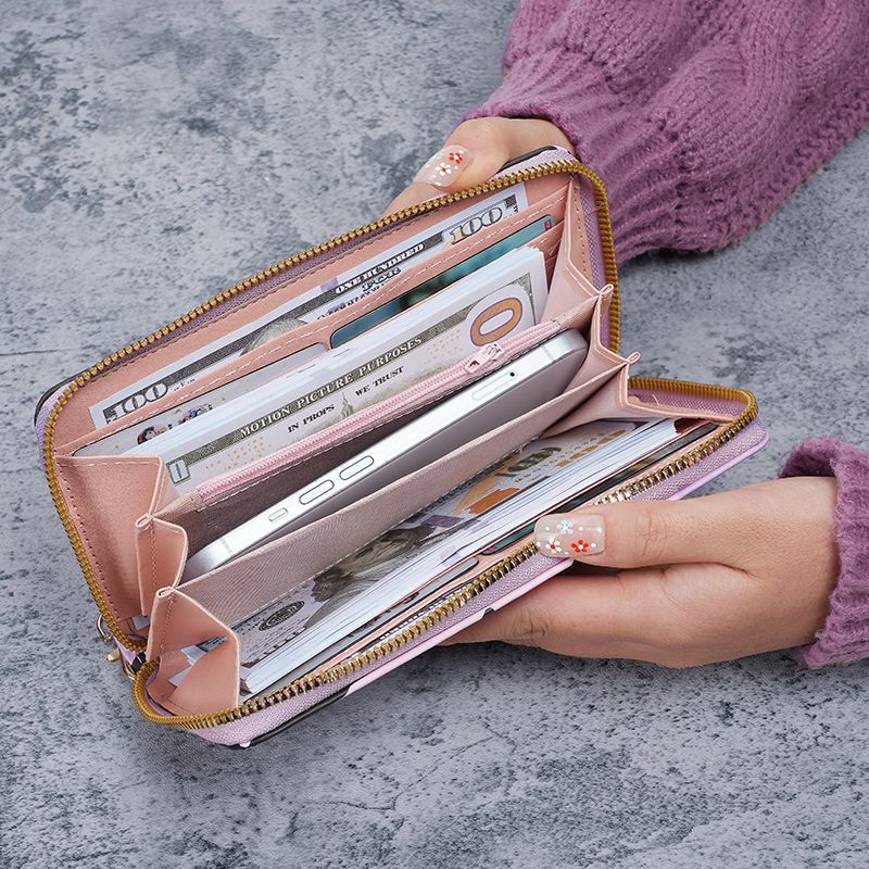 Large capacity mobile phone wallet fashion