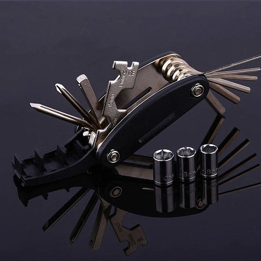 Bicycle maintenance combination tool 16 in 1