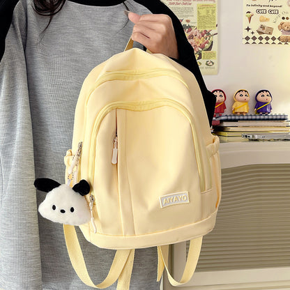 Japanese style solid color small backpack