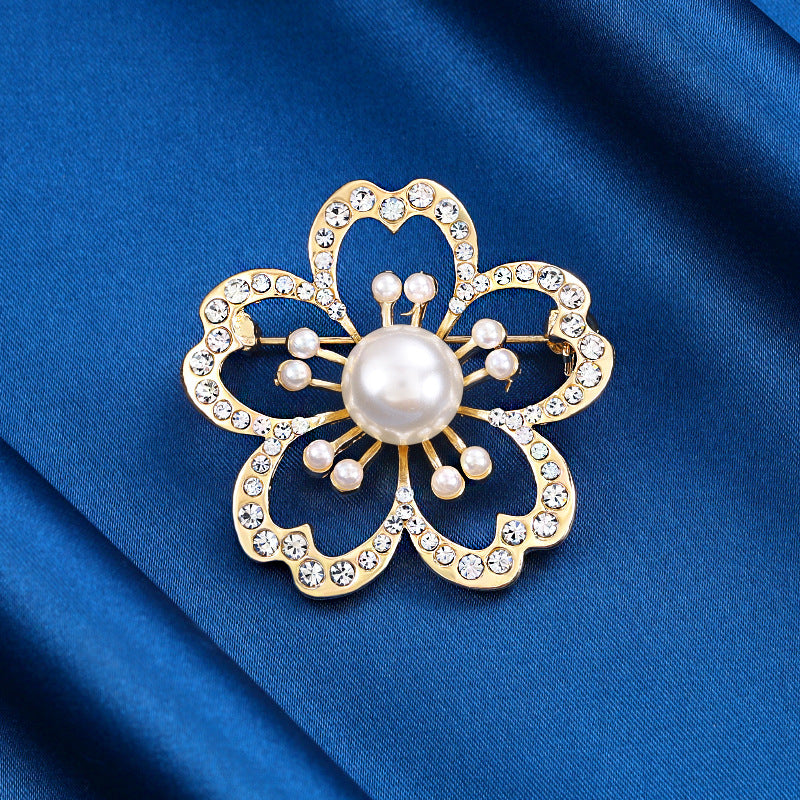 Plum Blossom Pearl Brooch