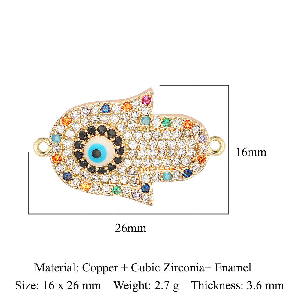 Eyes Angel Cross Copper Zircon Pendant