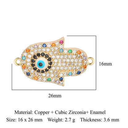 Eyes Angel Cross Copper Zircon Pendant