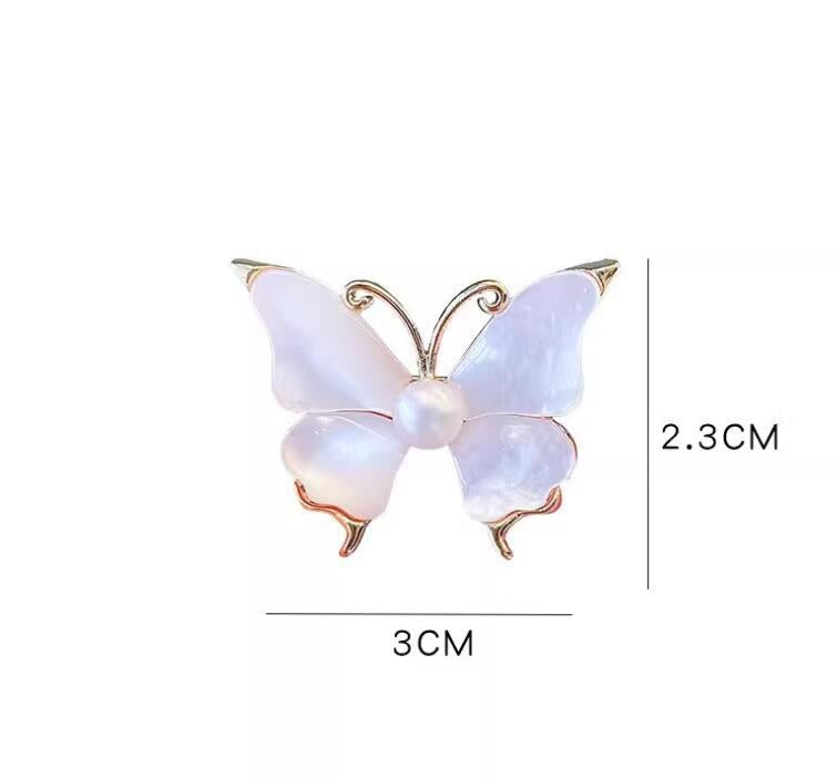 Vintage White Butterfly Accessory Brooch