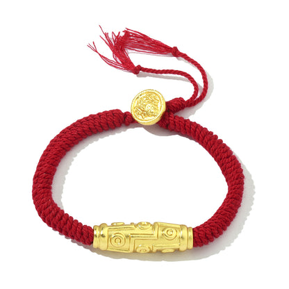 24K real gold plated braided bracelet beads