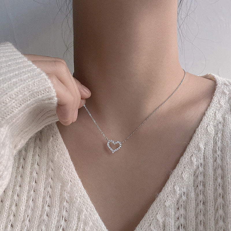 Zircon Titanium Steel Love Necklace