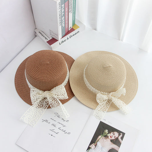 New Lace Hat Women's Summer Flat Brim Fashion Sun