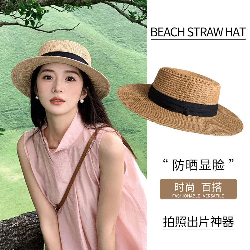 New French Top Hat Wide Brim Beach Sun Hat