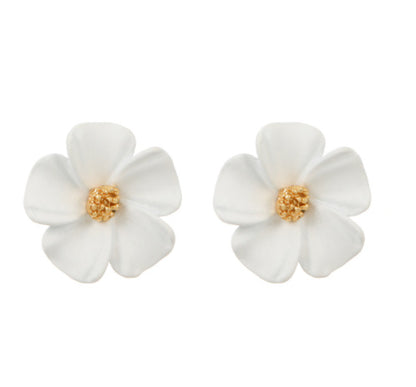 Flower stud earrings girlish temperament