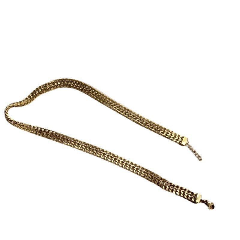 18K Gold Side Chain Titanium Steel Bracelet