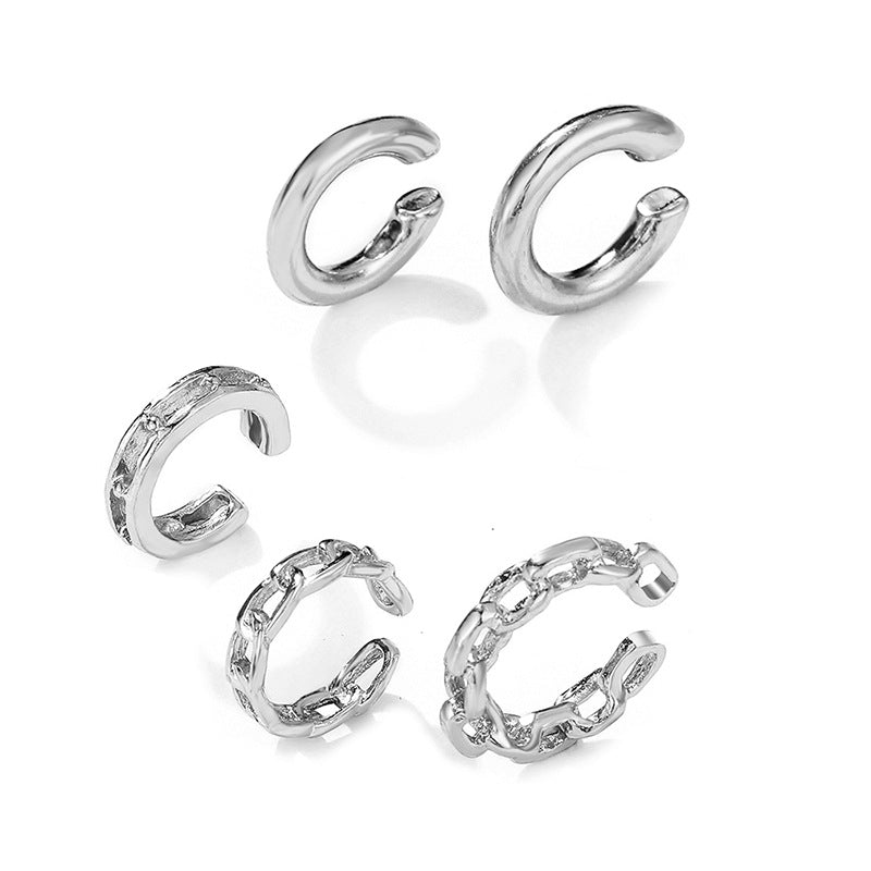 hot sale Non-pierced ear bone clip five-piece set