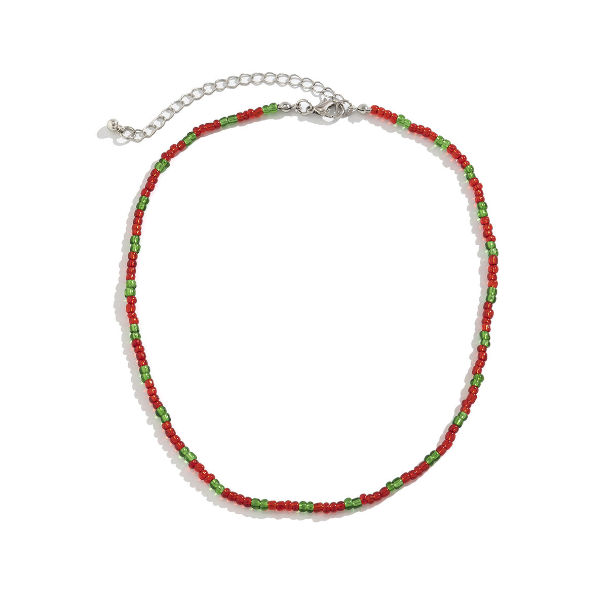 Colored Rice Bead Bead Necklace