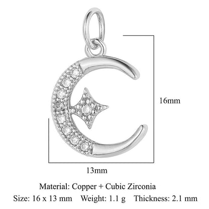 Star of David Copper Zirconia Pendant