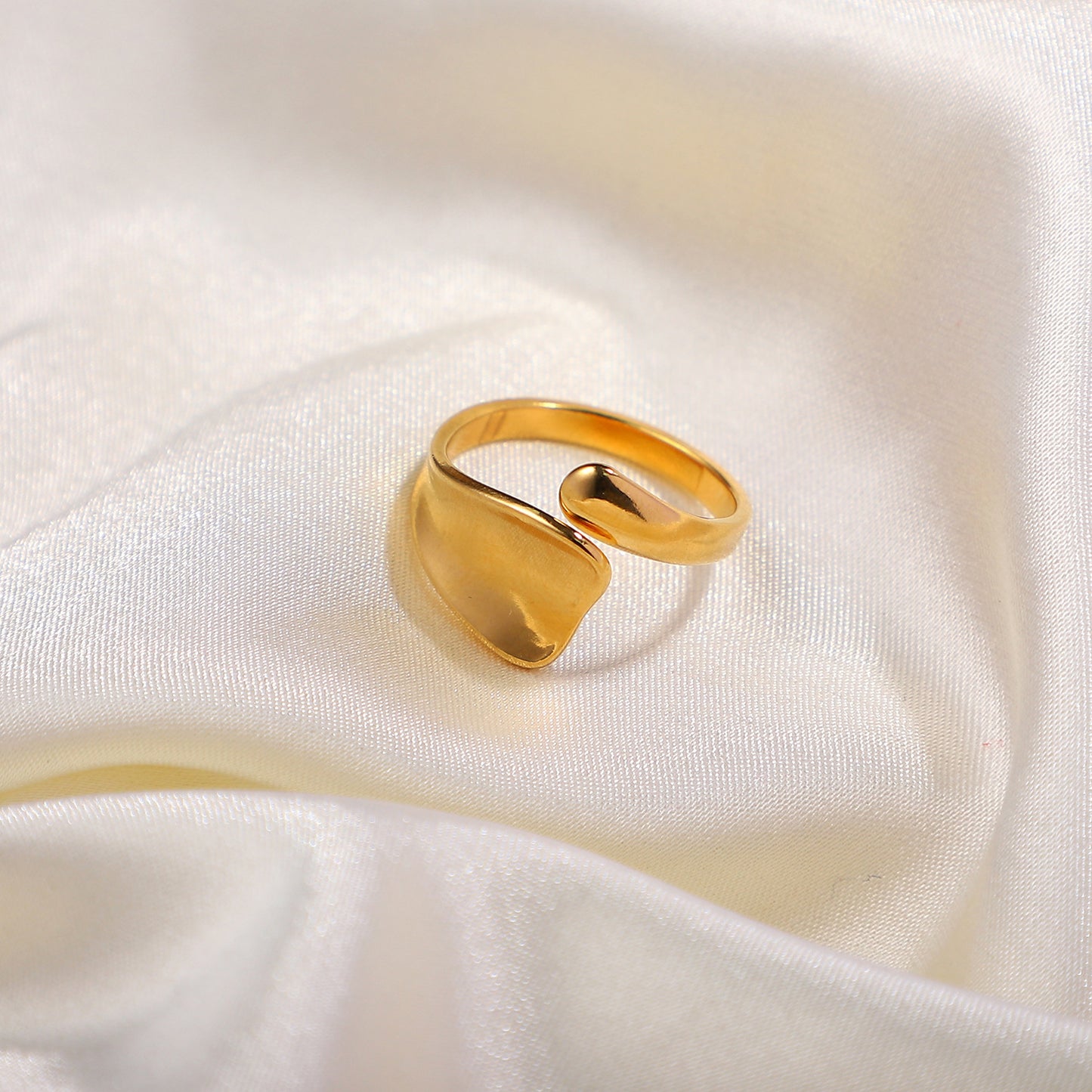 18K gold-plated special-shaped open ring