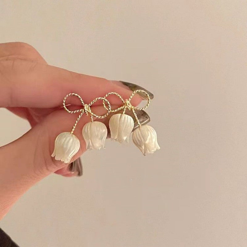 Bow Tulip Earrings Women