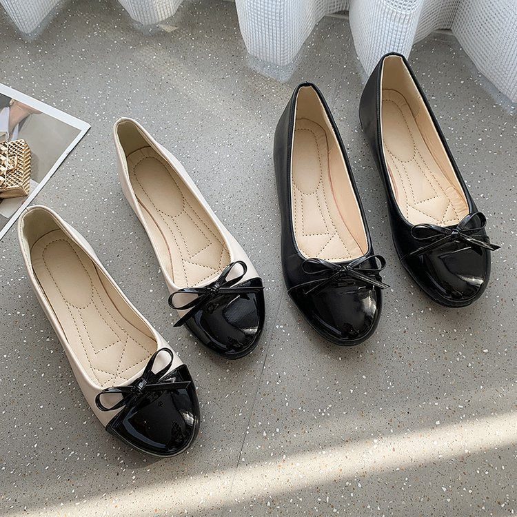 Bow women's single shoes