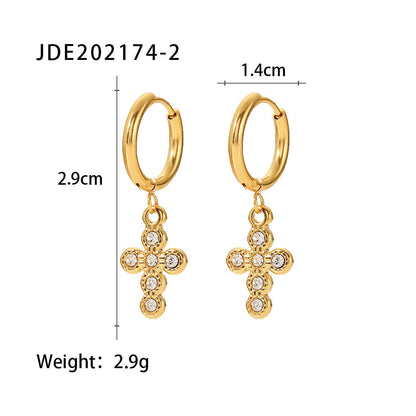 Cross Pendant Earrings