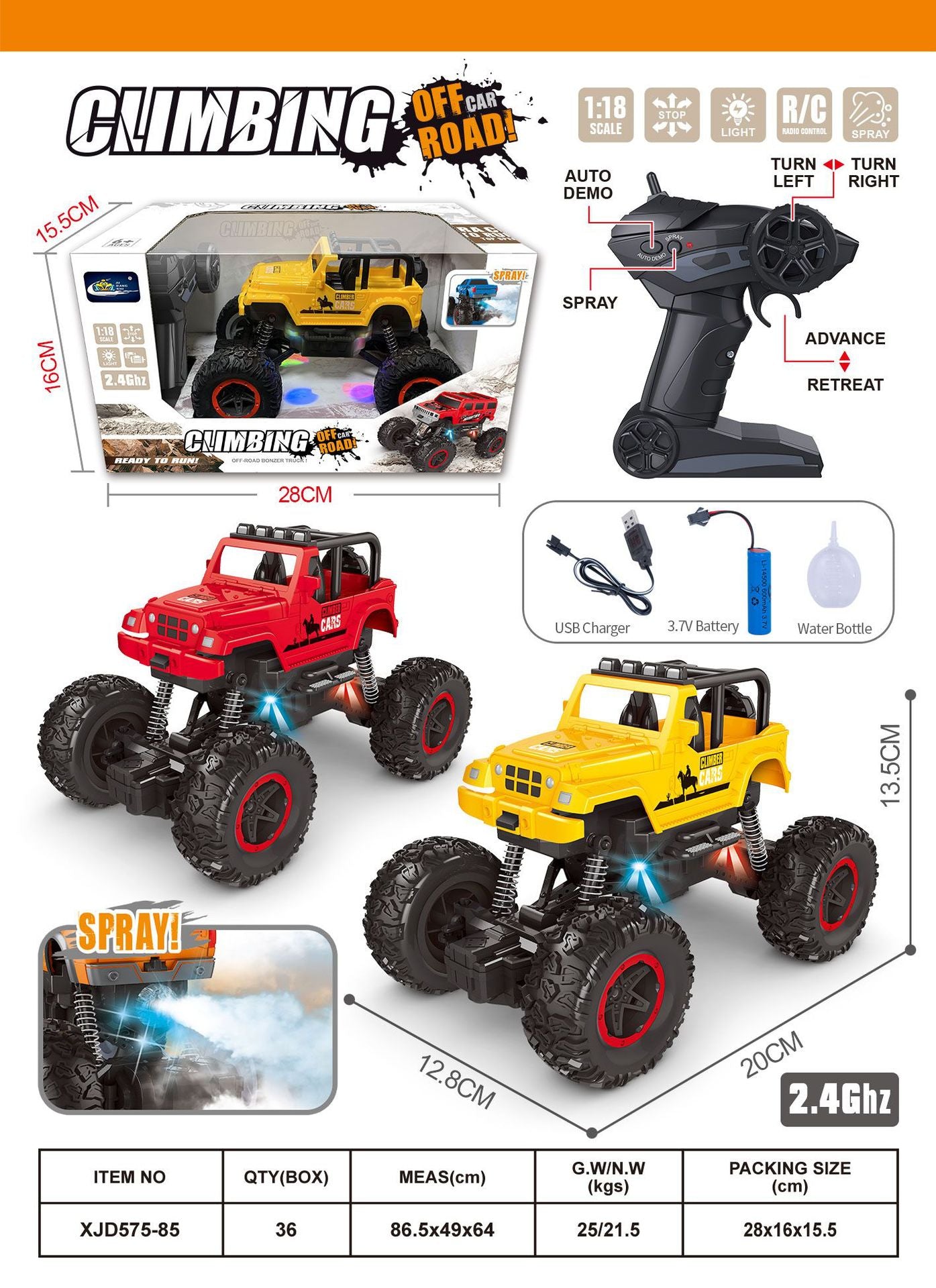 1:20 Scale Remote Control Car for Children: Dual Channel Remote Control Sports Car, Six Channel Wireless Electric Toy Car