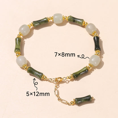 Natural southern jade olive jade bamboo national style bracelet