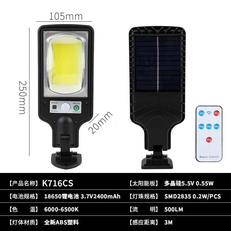 Solar light outdoor induction wall light