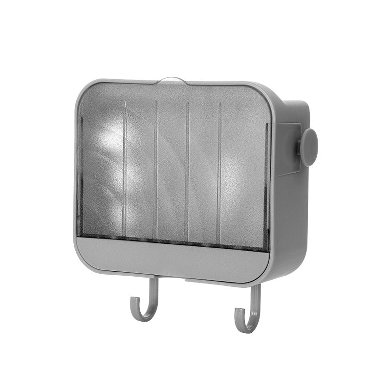 Wall-Mounted Double-Layer Soap Dish, No Drilling Required