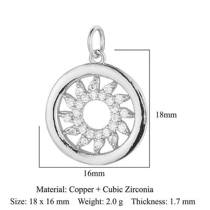 Star Eye Sun Copper Zircon Pendant