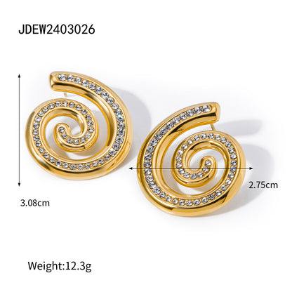 Twist-on diamond earrings