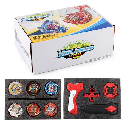 12-Piece Burst Spinning Top Attack Set with Dual Launchers, Battle Tops Toolbox Gift