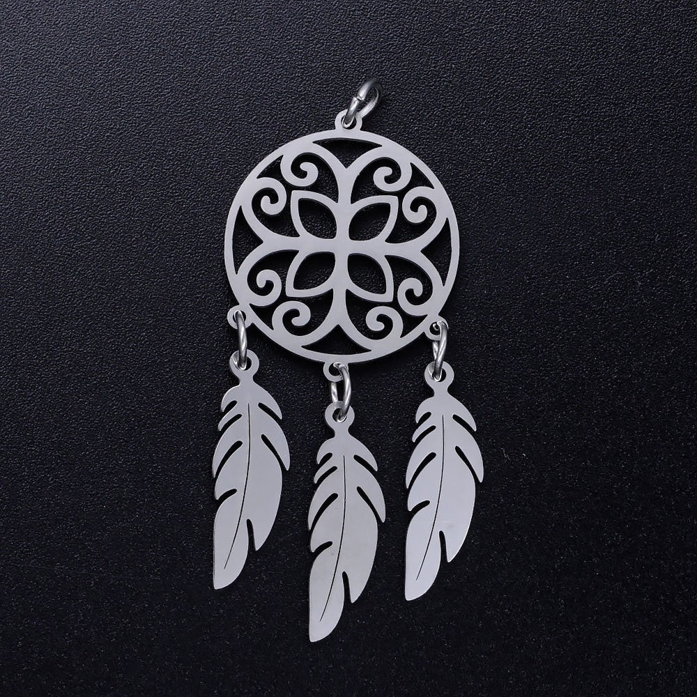 3 pcs/pack fringed stainless steel pendant