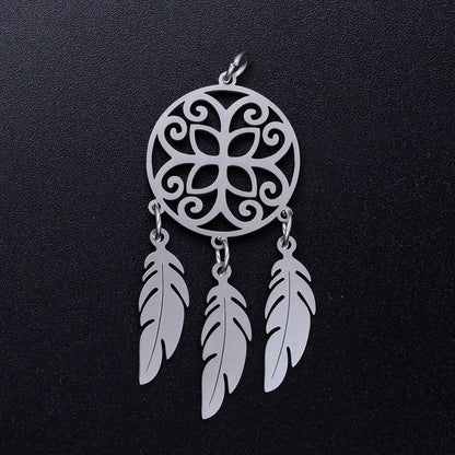 3 pcs/pack fringed stainless steel pendant