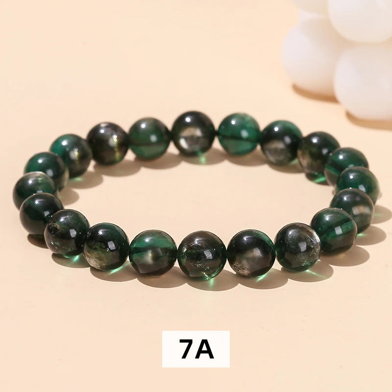 Natural green lithium mica bracelet for women