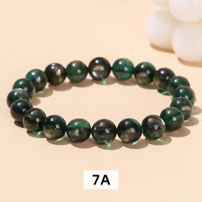 Natural green lithium mica bracelet for women