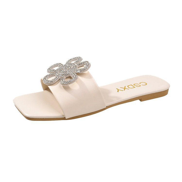 Rhinestone Lightweight Beach Cool Slippers