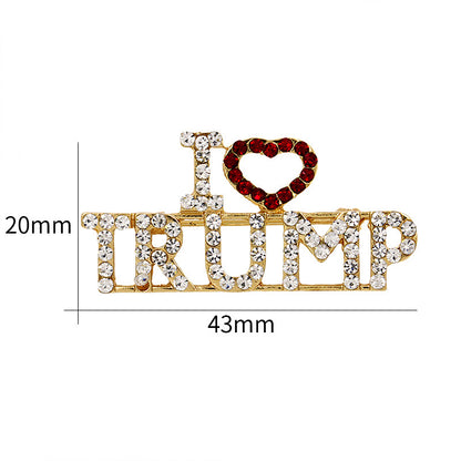 Full Diamond Brooch Jewelry