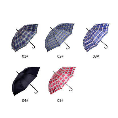 8 Rib Checkered Umbrella Men's Automatic Umbrella