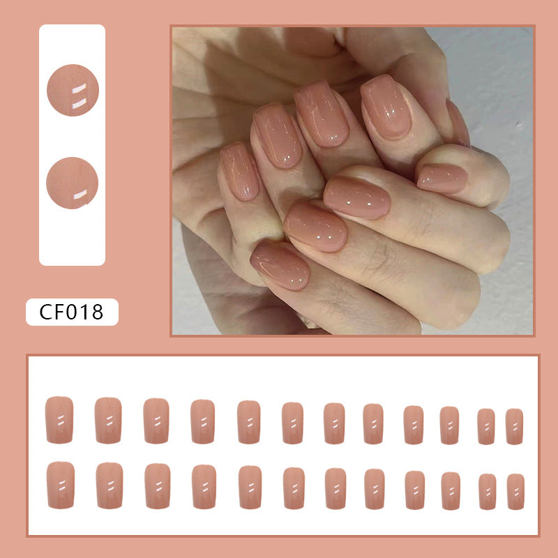 Nude Square Nails