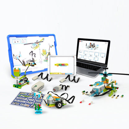 Kit de robot de programación, bloques de construcción educativos 9686, tutorial de ensamblaje de engranajes de motor electrónico 