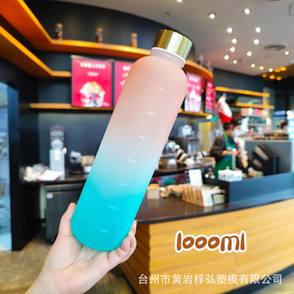 1000Ml high temperature resistant gradual change colorful plastic cup