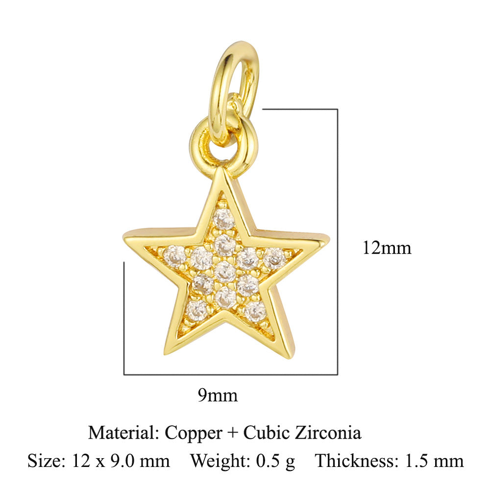 Zircon Sun Star Moon Bee Butterfly Pendant