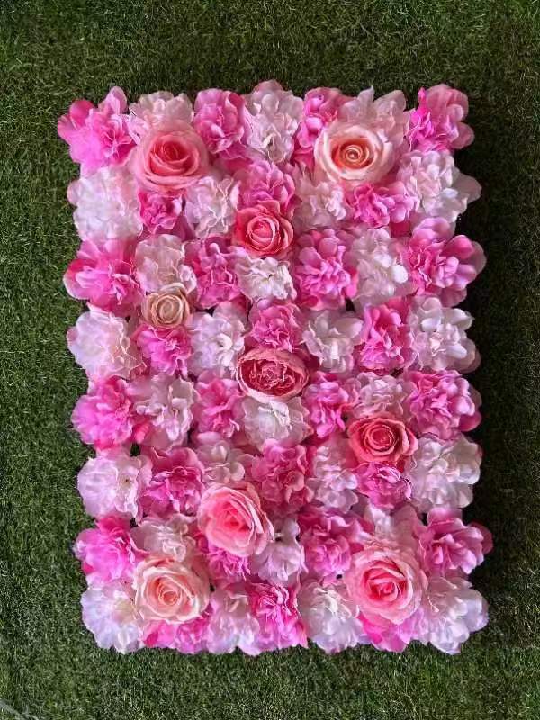 Rose Hydrangea Artificial Flower Wall Wholesale