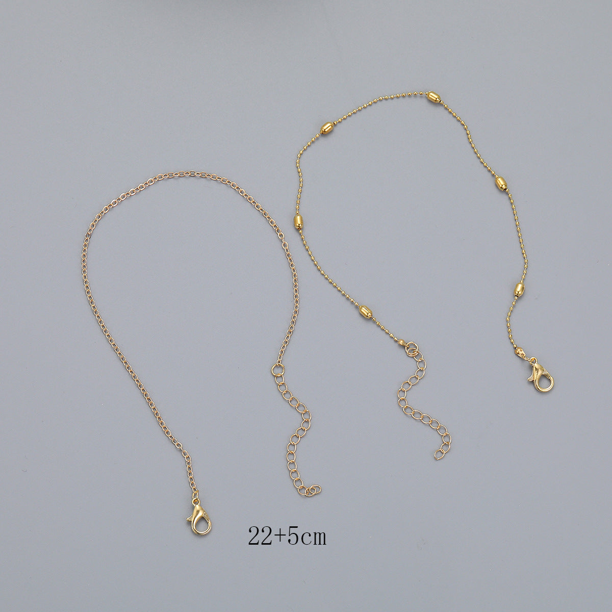 Round Bead Double Layer Round Bead Chain Anklet