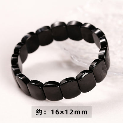 Natural black tourmaline hand row