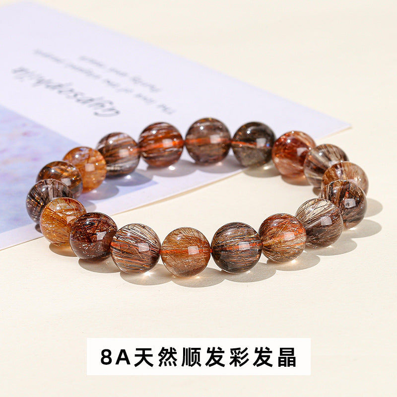 7A Natural Shunfa Color Hair Crystal Bracelet