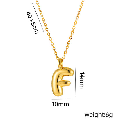 18K Gold Plated Initial Letter Pendant Necklace