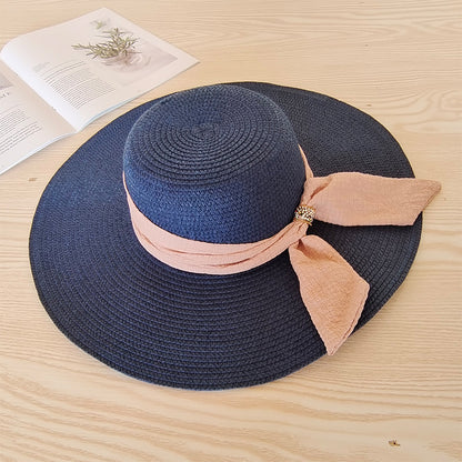 Wide Brim Straw Summer Korean Trendy Foldable Beach Sun UV Women Hat