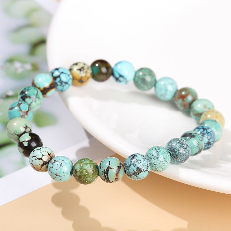 Natural raw ore Hubei turquoise bracelet