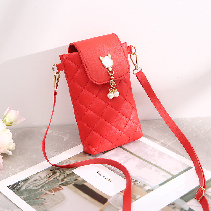 Embroidered mobile phone bag Korean version trend