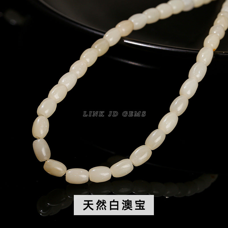 4X6mm natural Shoushan stone rice beads loose beads