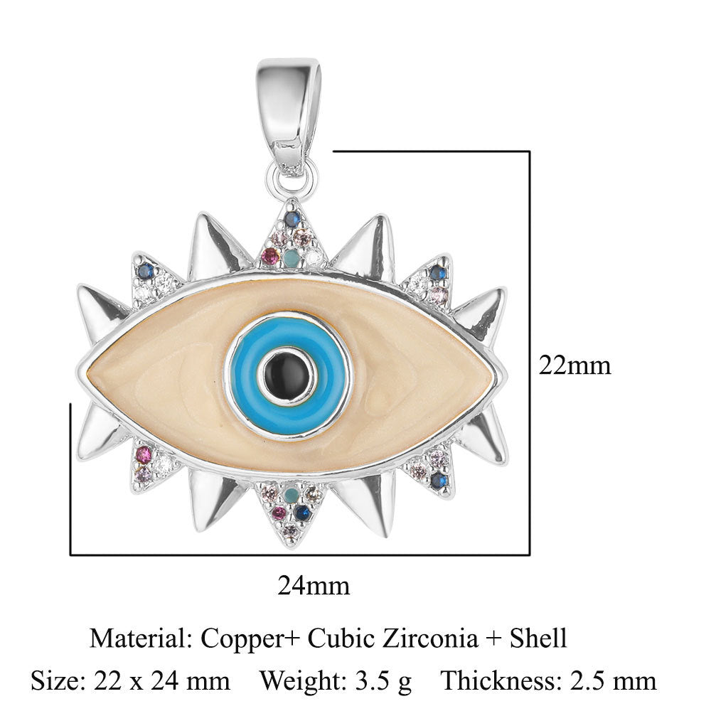 3 pcs/pack, rose copper zircon pendant DIY.